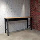 Fortress 72.4’’ Natural Wood and Steel Garage Table in Charcoal Grey MHC-6GMC-CH
