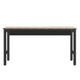 Fortress 72.4" Natural Wood and Steel Garage Table in Charcoal Grey
