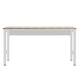 Fortress 72.4" Natural Wood and Steel Garage Table in White