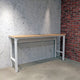 Fortress 72.4’’ Natural Wood and Steel Garage Table in White MHC-6GMC-WH