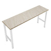 Fortress 72.4’’ Natural Wood and Steel Garage Table in White MHC-6GMC-WH