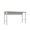 Fortress 72.4’’ Natural Wood and Steel Garage Table in White MHC-6GMC-WH