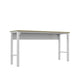 Fortress 72.4’’ Natural Wood and Steel Garage Table in White MHC-6GMC-WH