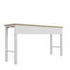 Fortress 72.4’’ Natural Wood and Steel Garage Table in White MHC-6GMC-WH
