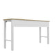 Fortress 72.4’’ Natural Wood and Steel Garage Table in White MHC-6GMC-WH