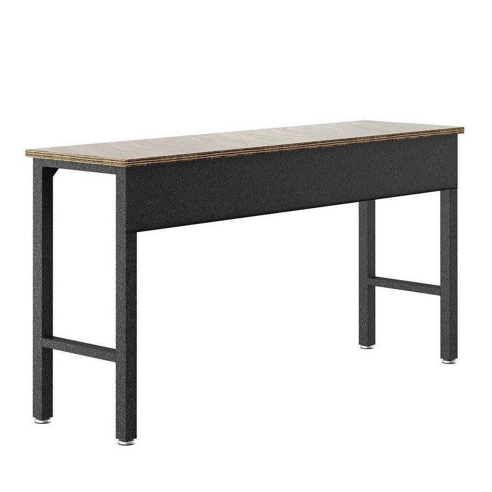 Fortress 72.4’’ Garage Table in Natural Wood and Steel MHC-6GMC