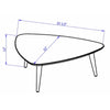 Utopia 11.81’’ High Triangle Coffee Table with Splayed Legs in Off White MHC-89252
