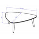 Utopia 11.81’’ High Triangle Coffee Table with Splayed Legs in Off White MHC-89252