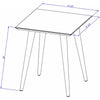 Utopia 19.68’’ High Square End Table With Splayed Wooden Legs in Off White MHC-89352