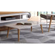 Utopia 11.81" High  Rectangle Coffee Table with Splayed Legs in Off White