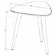 Utopia 19.68’’ High Triangle End Table With Splayed Wooden Legs in Off White MHC-89852