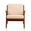 Martelle Cream and Amber Twill Weave Accent Chair