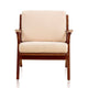 Martelle Cream and Amber Twill Weave Accent Chair