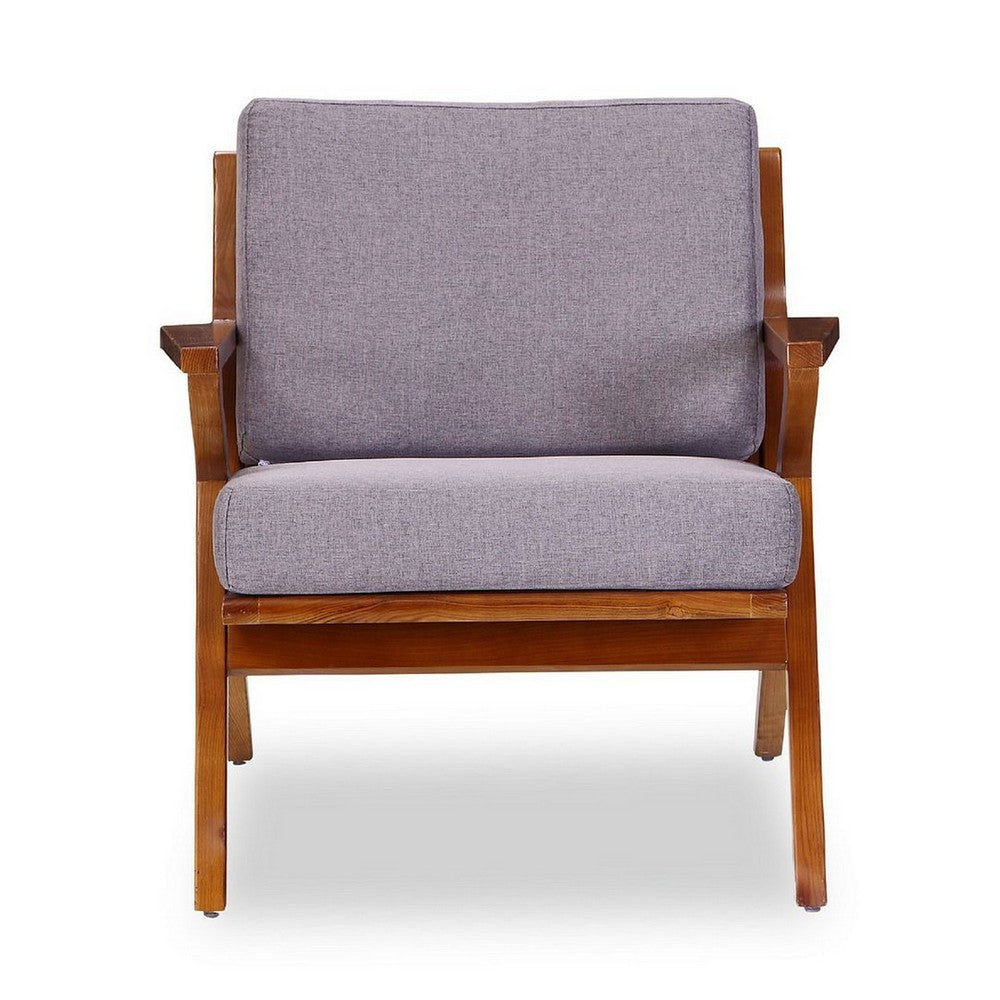 Martelle Grey and Amber Twill Weave Accent Chair MHC-AC002-GY