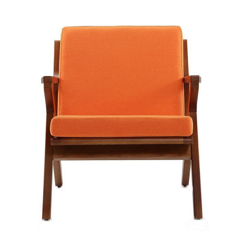 Martelle Orange and Amber Twill Weave Accent Chair MHC-AC002-OR