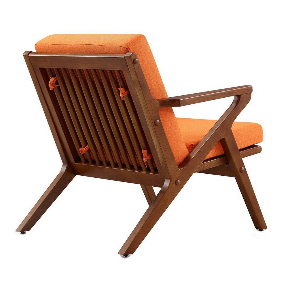 Martelle Orange and Amber Twill Weave Accent Chair MHC-AC002-OR