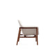 Miller Cream and Walnut Linen Weave Accent Chair MHC-AC007-CR