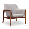 Miller Grey and Walnut Linen Weave Accent Chair