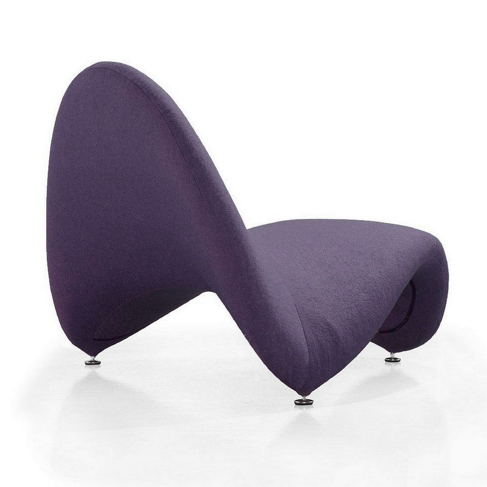 MoMa Purple Wool Blend Accent Chair MHC-AC009-PL