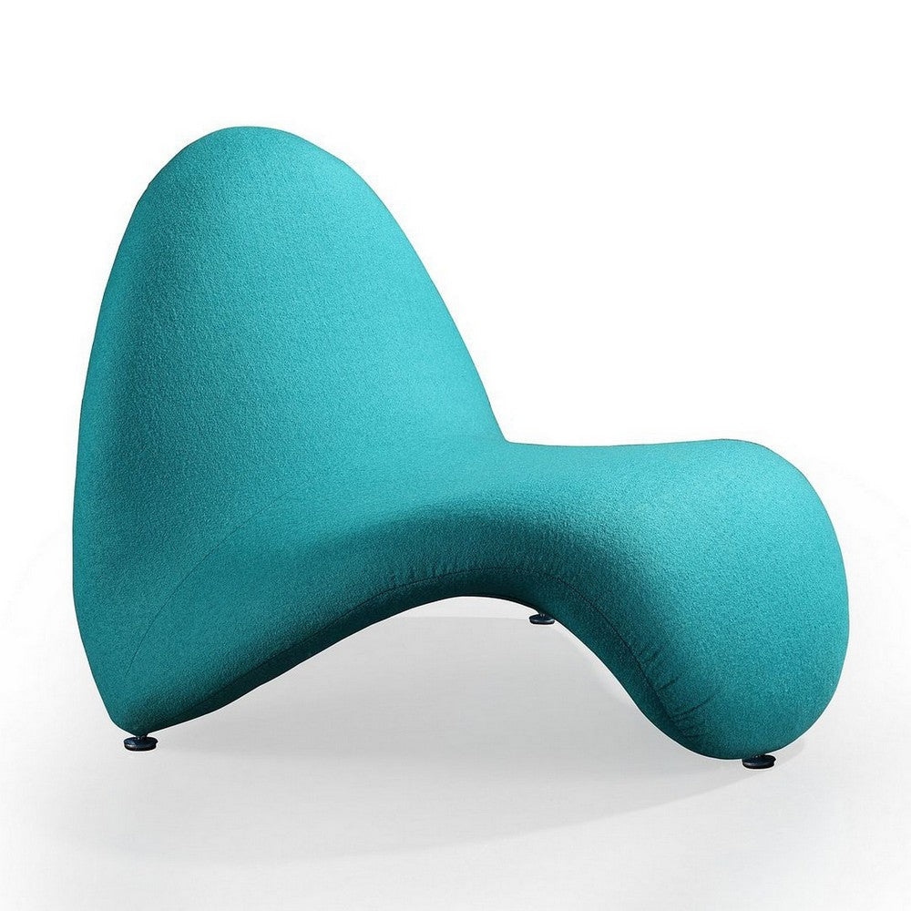 MoMa Teal Wool Blend Accent Chair