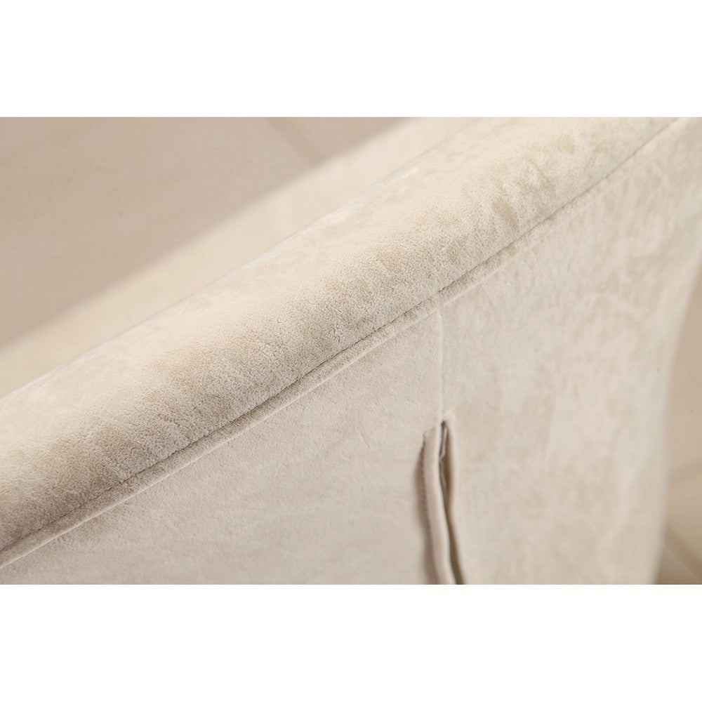 Tulip White and Polished Chrome Velvet Swivel Accent Chair MHC-AC029-WH