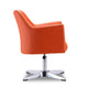 Pelo Orange and Polished Chrome Faux Leather Adjustable Height Swivel Accent Chair MHC-AC030-OR