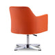 Pelo Orange and Polished Chrome Faux Leather Adjustable Height Swivel Accent Chair MHC-AC030-OR