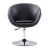 Hopper Black and Polished Chrome Faux Leather Adjustable Height Chair MHC-AC036-BK