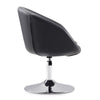 Hopper Black and Polished Chrome Faux Leather Adjustable Height Chair MHC-AC036-BK