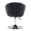 Hopper Black and Polished Chrome Faux Leather Adjustable Height Chair MHC-AC036-BK