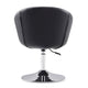 Hopper Black and Polished Chrome Faux Leather Adjustable Height Chair MHC-AC036-BK
