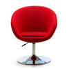 Hopper Red and Polished Chrome Wool Blend Adjustable Height Chair MHC-AC036-RD