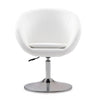 Hopper White and Polished Chrome Faux Leather Adjustable Height Chair MHC-AC036-WH