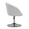 Hopper White and Polished Chrome Faux Leather Adjustable Height Chair MHC-AC036-WH
