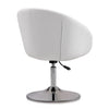 Hopper White and Polished Chrome Faux Leather Adjustable Height Chair MHC-AC036-WH