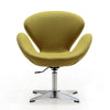 Raspberry Green and Polished Chrome Wool Blend Adjustable Swivel Chair MHC-AC038-GR