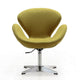 Raspberry Green and Polished Chrome Wool Blend Adjustable Swivel Chair MHC-AC038-GR