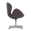 Raspberry Grey and Polished Chrome Wool Blend Adjustable Swivel Chair MHC-AC038-GY