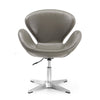 Raspberry Pebble and Polished Chrome Faux Leather Adjustable Swivel Chair MHC-AC038-PE