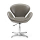Raspberry Pebble and Polished Chrome Faux Leather Adjustable Swivel Chair MHC-AC038-PE