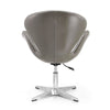 Raspberry Pebble and Polished Chrome Faux Leather Adjustable Swivel Chair MHC-AC038-PE