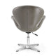 Raspberry Pebble and Polished Chrome Faux Leather Adjustable Swivel Chair MHC-AC038-PE