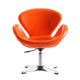 Raspberry Tangerine and Polished Chrome Faux Leather Adjustable Swivel Chair MHC-AC038-TR