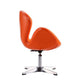 Raspberry Tangerine and Polished Chrome Faux Leather Adjustable Swivel Chair MHC-AC038-TR