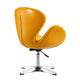Raspberry Yellow and Polished Chrome Faux Leather Adjustable Swivel Chair MHC-AC038-YL