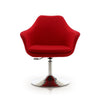 Kinsey Red and Polished Chrome Wool Blend Adjustable Height Swivel Accent Chair MHC-AC039-RD