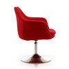 Kinsey Red and Polished Chrome Wool Blend Adjustable Height Swivel Accent Chair MHC-AC039-RD