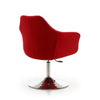 Kinsey Red and Polished Chrome Wool Blend Adjustable Height Swivel Accent Chair MHC-AC039-RD
