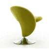 Curl Green and Polished Chrome Wool Blend Swivel Accent Chair MHC-AC040-GR