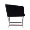 Hollywood Black and Polished Chrome Faux Leather Lounge Accent Chair MHC-AC050-BK